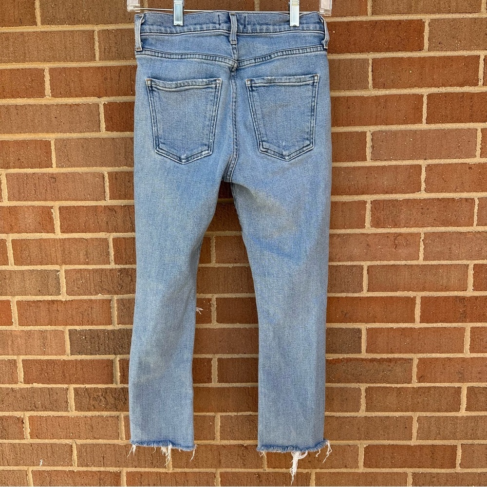 Agolde Toni Light Wash Denim Distressed Jeans Size 24 - Picture 6 of 15